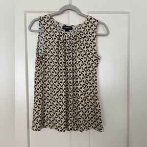 Liz Claiborne Sleeveless Pleated Blouse